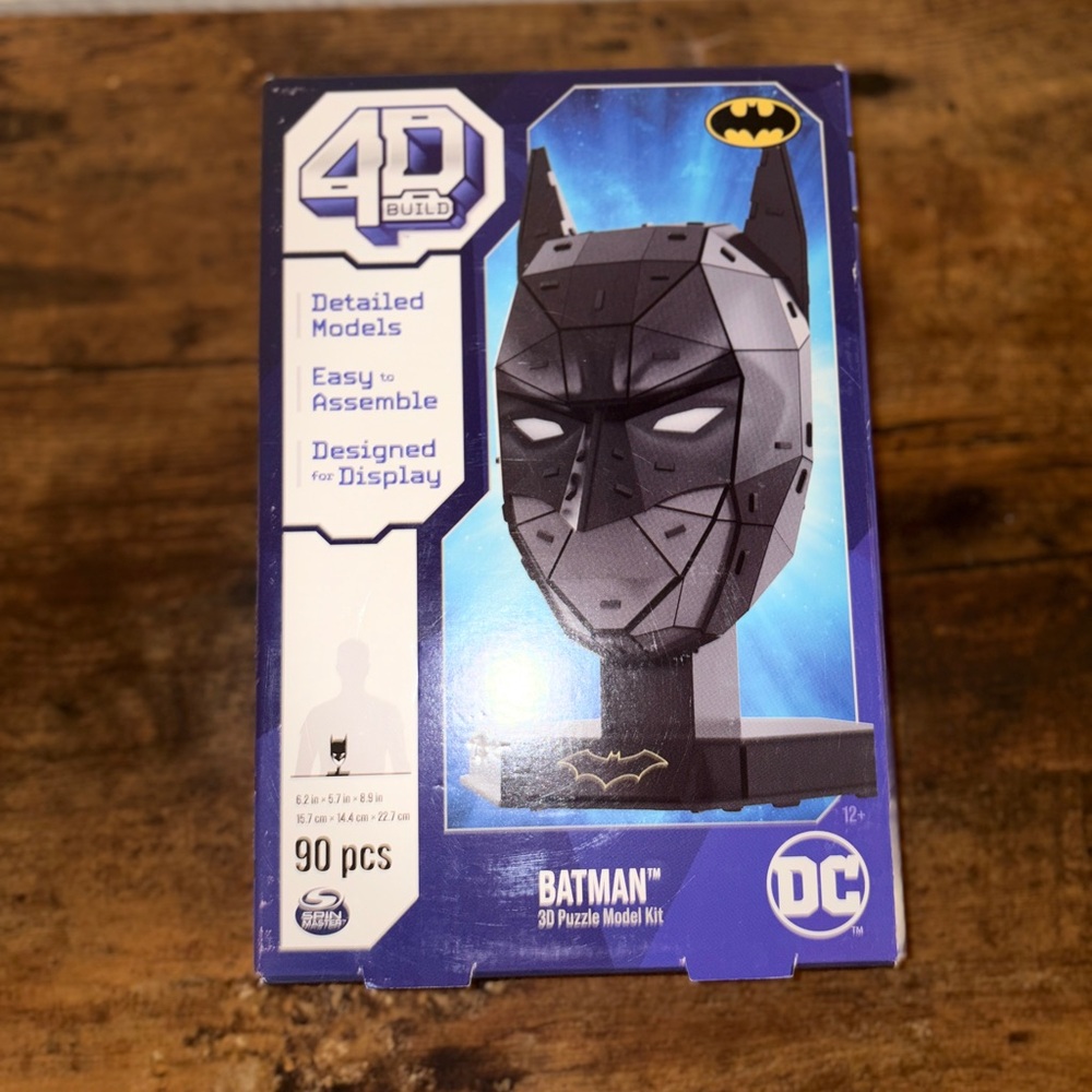 DC Batman Cowl 4D Build 3D Puzzle Model Kit 90 Pieces Spin Master